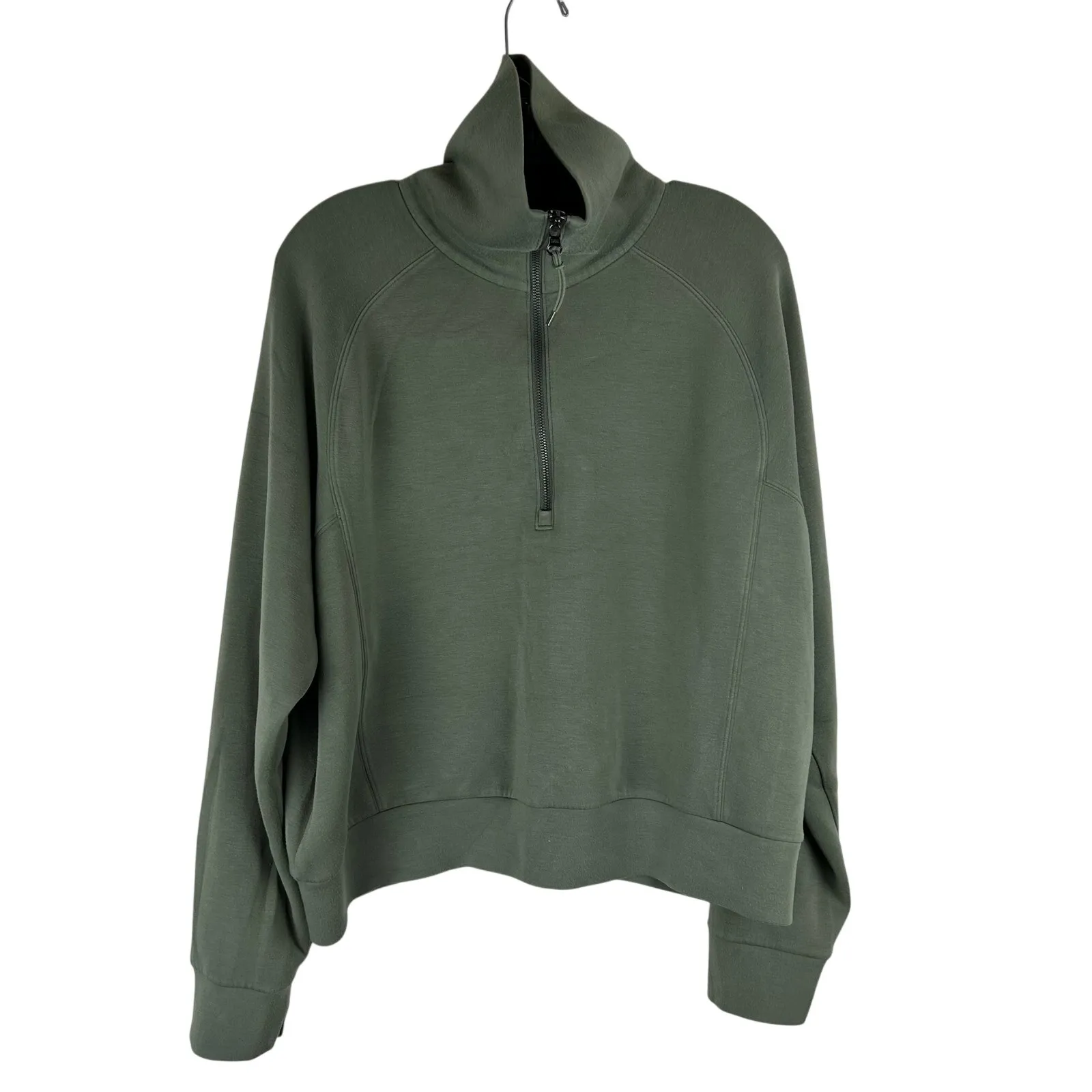 Spanx AirEssentials Half Zip Sweatshirt Size 1X Green Athleisure - Image 2