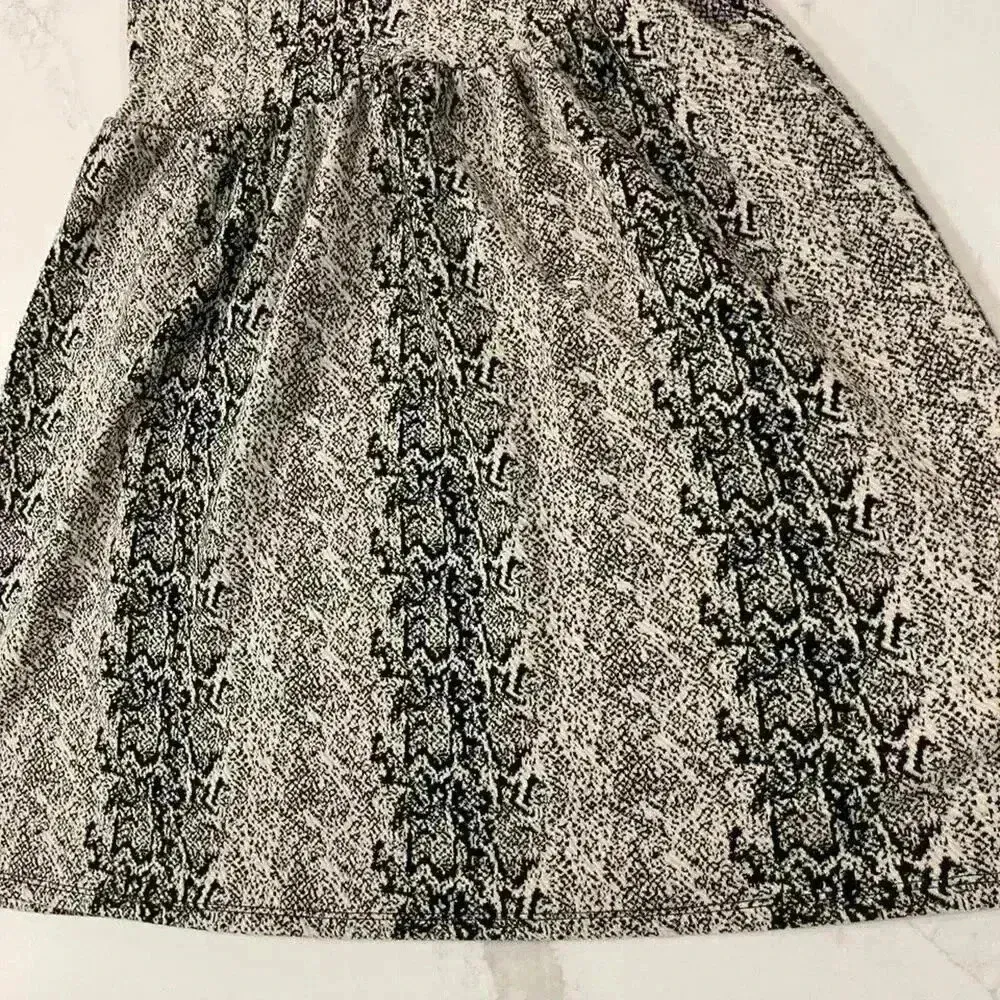 Jack Midi A-Line Snakeskin Tank Dress Sleeveless Round Neck Tan/Black Womens Med - Image 2