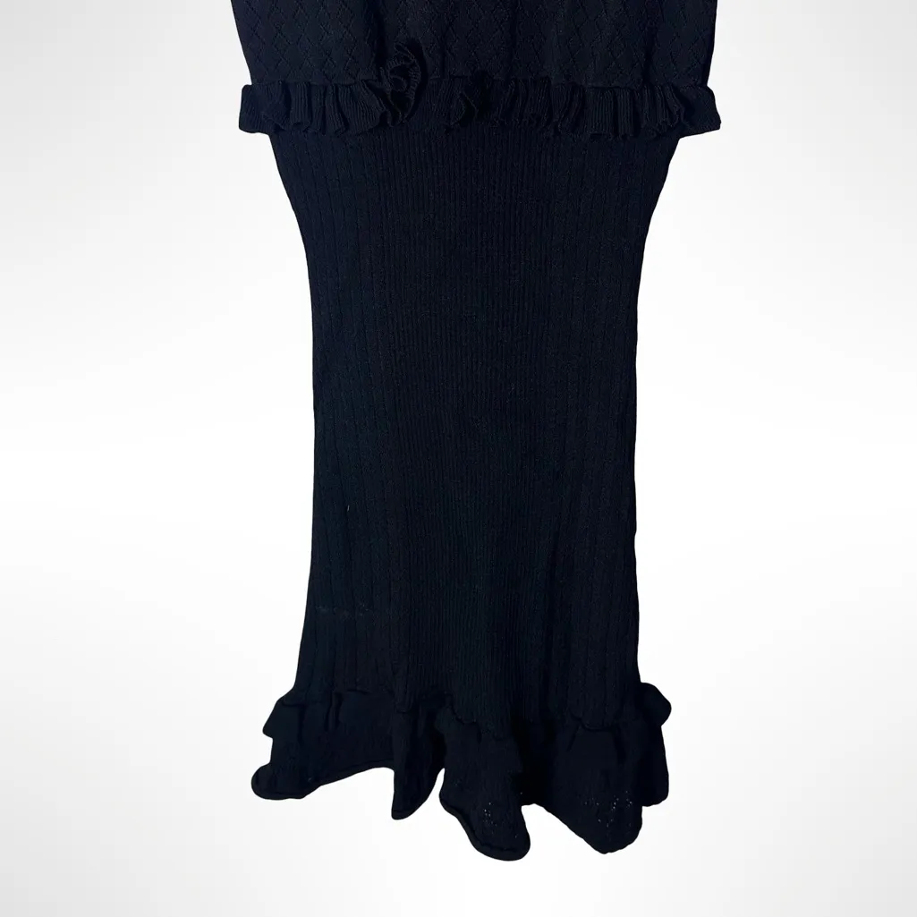 Ronny Kobo Black Sleeveless Knit Dress Size M Whimsigoth Fairycore Size M - Image 7