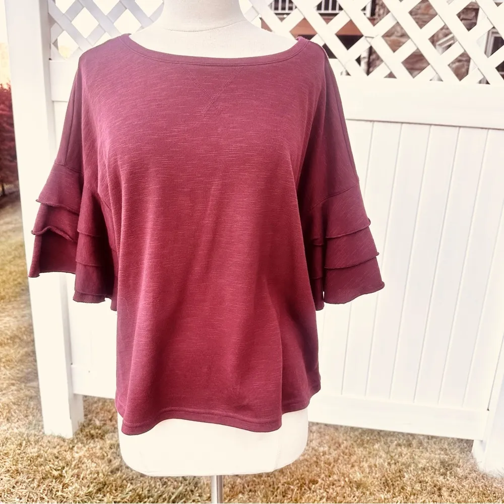 a.n.a A New Approach Deep Ruby Petite Top - Image 6