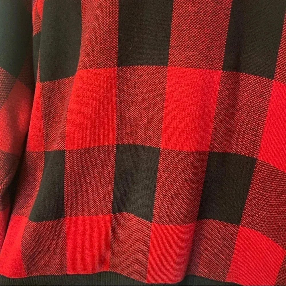 Torrid Buffalo Plaid Sweater Jacket Cardigan 3X Fall Autumn Pumpkin Patch Zip Up - Image 8
