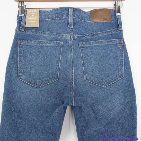 NEW‎ Madewell Petite 10" High-Rise Skinny Jeans Dewitt Wash: Button-Front, 24P - Image 7