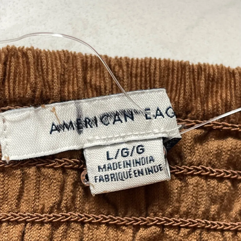 𝅺AMERICAN Eagle Outfitters Womens Brown Sleeveless Pullover Cropped Top Size L - Image 6