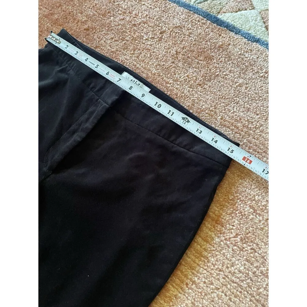 Tibi Pants Womens Size 4 Black Velvet Stretch Skinny Mid Rise Holiday - Image 4