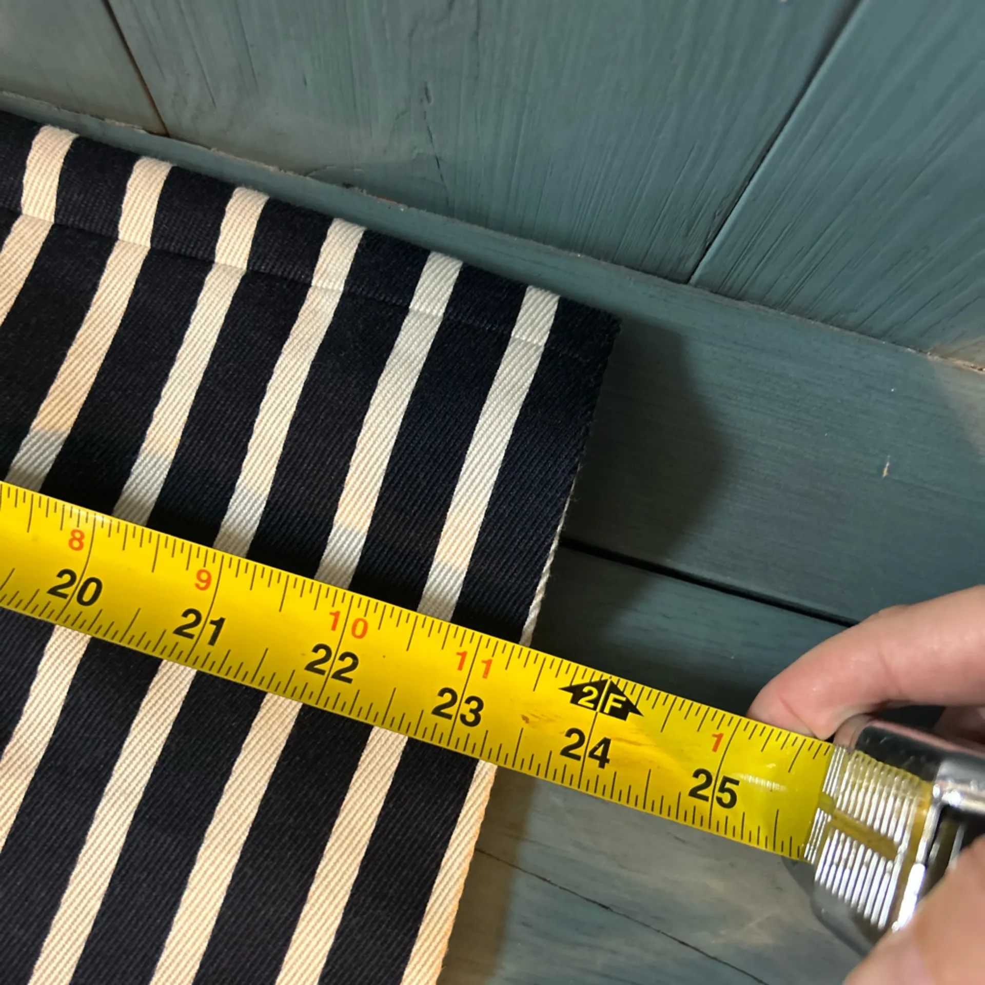 J. Crew Asymmetrical Striped Navy Blue, Cream & Light Blue Skirt | Size 6 - Image 8