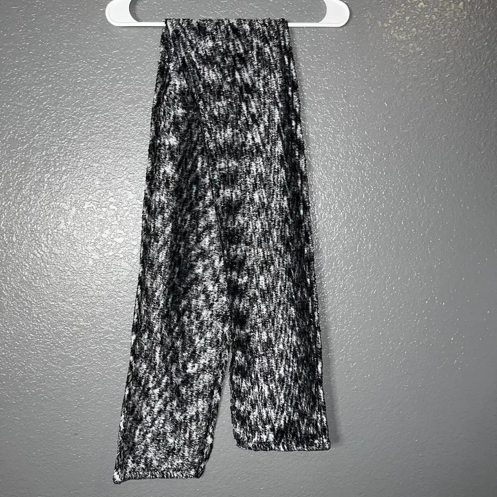 Black White Knit Winter Scarf 60” Long Soft Speckled Cold Weather Accessory - Image 2