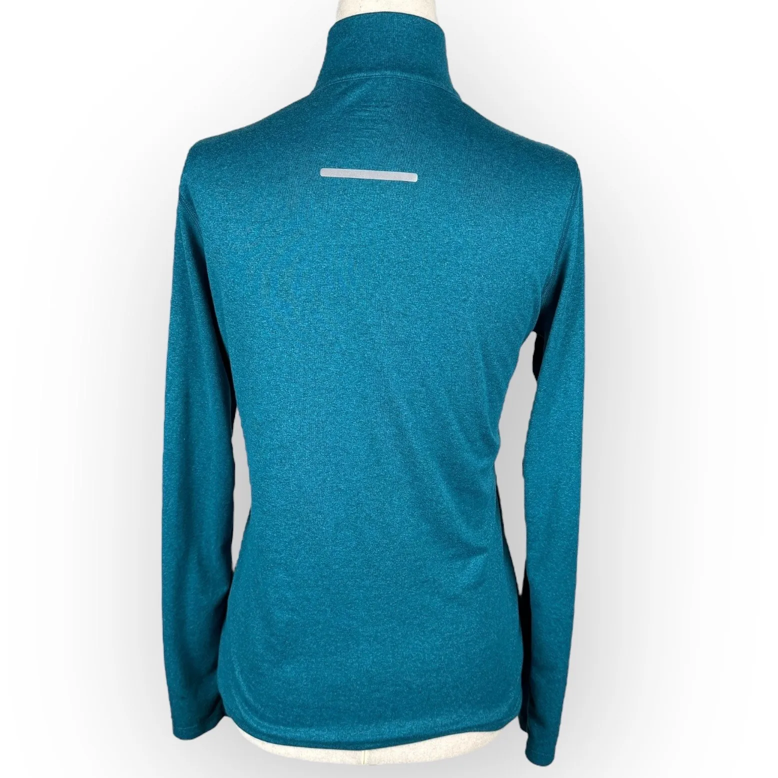 EMS Women's TechWick Teal Half-Zip Pullover Long Sleeve Shirt Hiking Skiing - Image 6