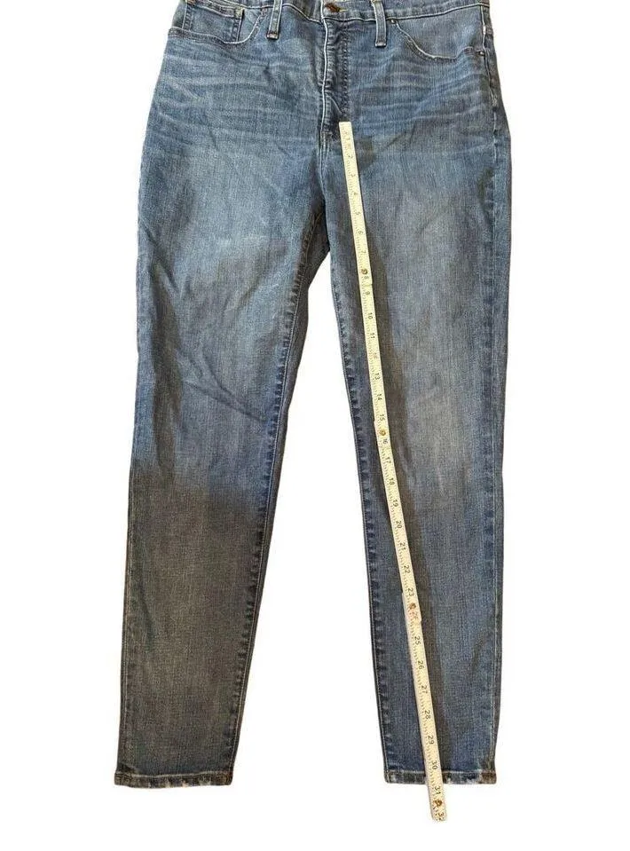 Madewell 11" High-Rise Skinny Jeans in Maricopa Wash AG164 size 32 - Image 9