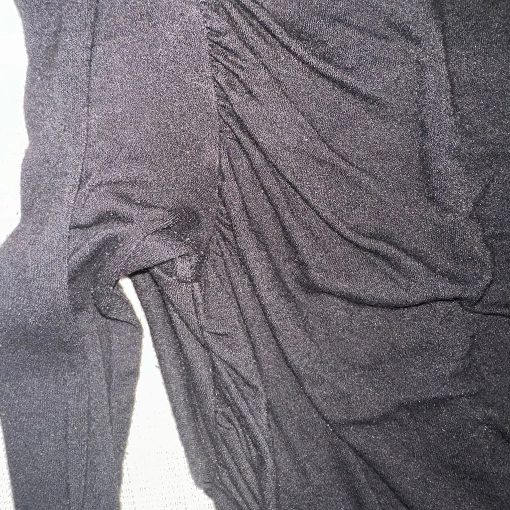 Naked Wardrobe Ruched Long Sleeve Cutout Minidress Bodycon Black Stretch Small - Image 7