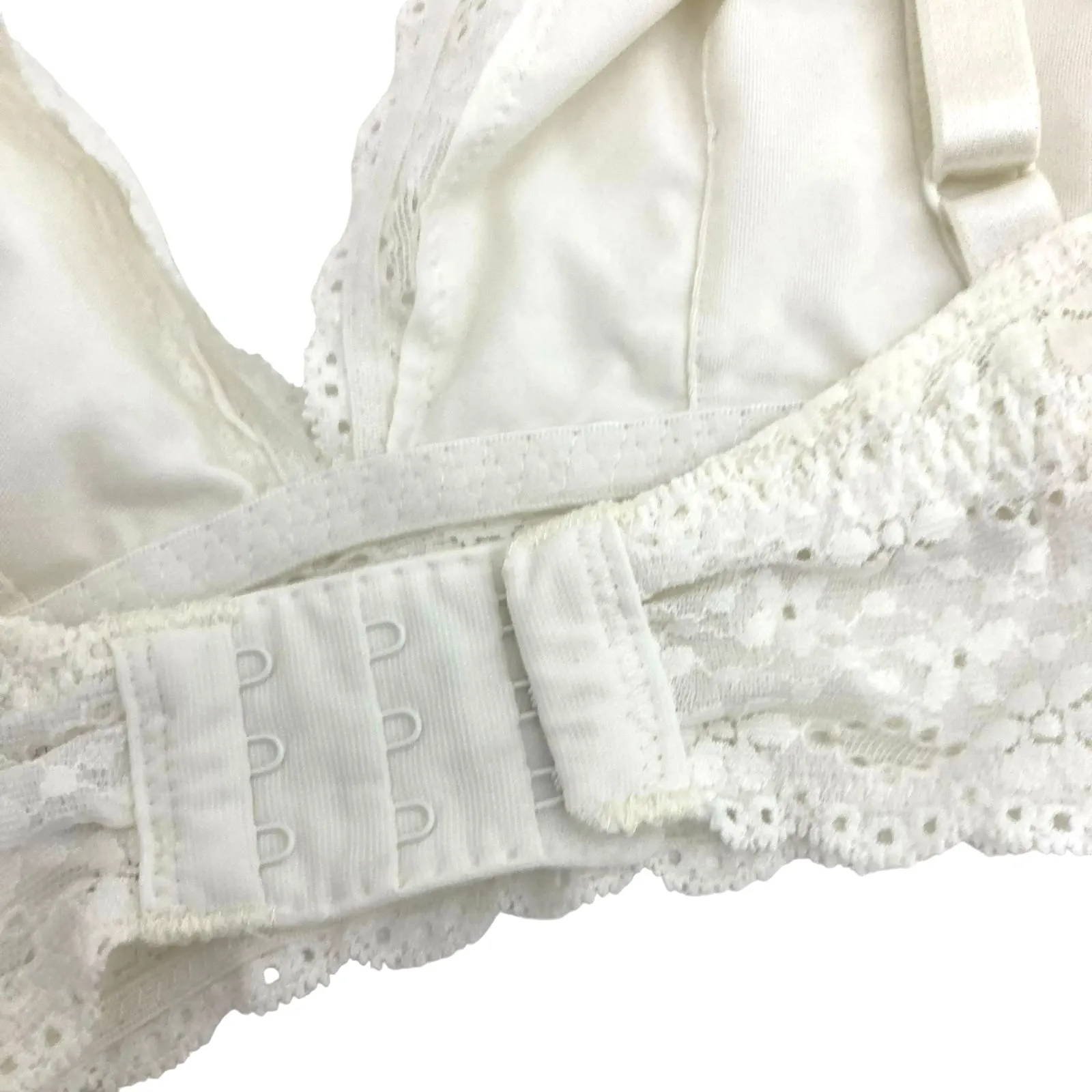 Wacoal Halo Lace Floral Wire-Free Bralette Soft Cup Adjustable Straps Sand 38 - Image 12