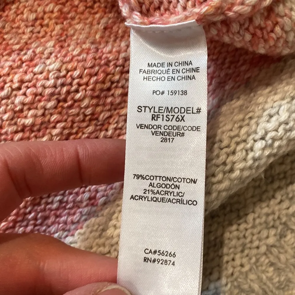 Splendid Marled Colorblock Knit Crew Neck Pullover Sweater NWT Sz XL Cotton - Image 7