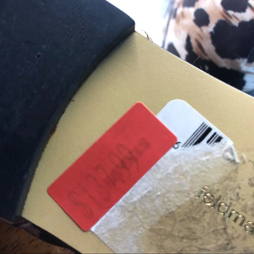 BEVERLY FELDMAN JEWELED ANIMAL PRINT AND OCEAN THEMED BROWN SANDALS (6) - Image 9