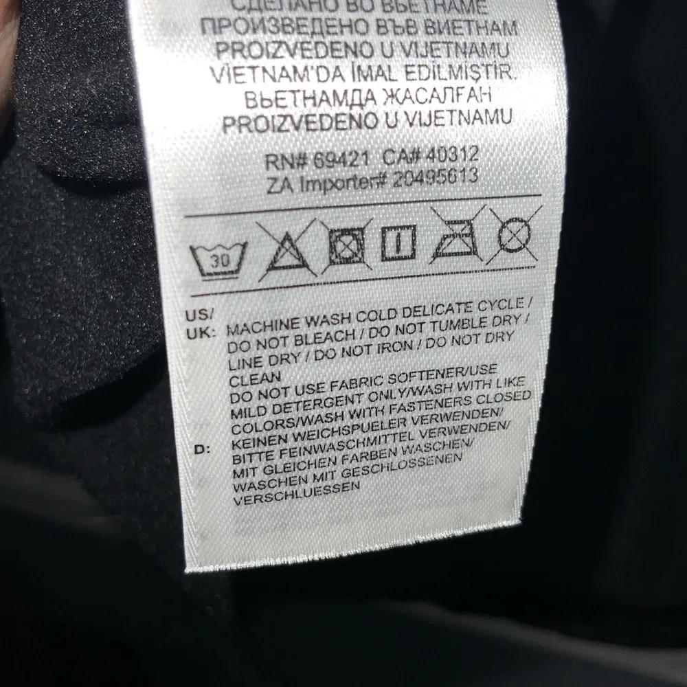 Reebok Black Zip Up Athletic Sporty Stretch Knit Jacket Zip Side Pockets XL - Image 10