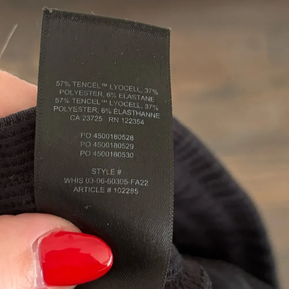 Aritzia TNA Jogger Sweatpants Pull On Black Size Small Waffle knit - Image 6