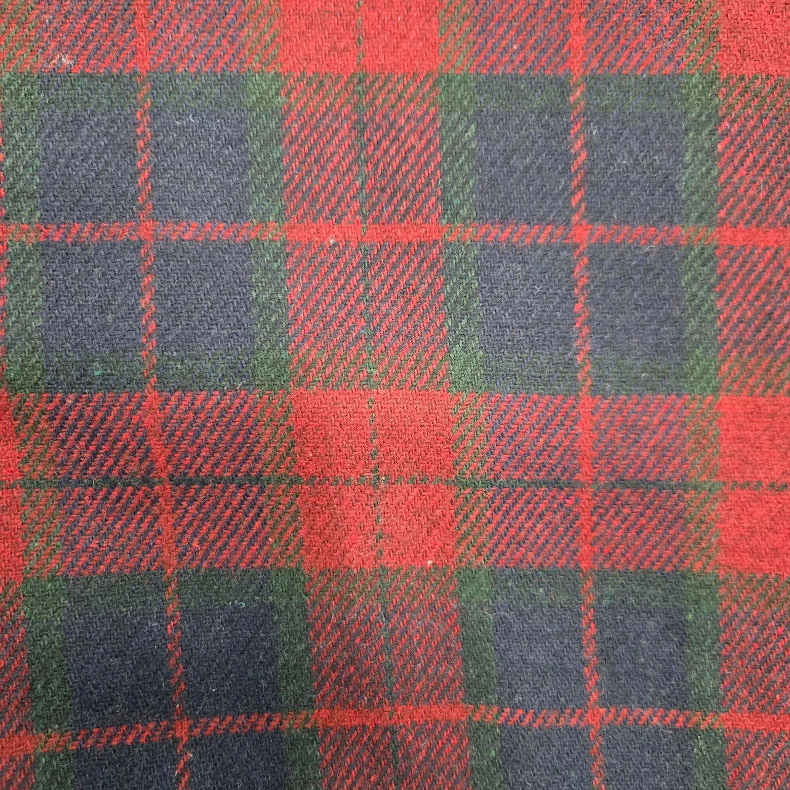 Vintage Red Green Tartan Velvet Collar Rose Broach Wool Blend Blazer Size 14 - Image 8