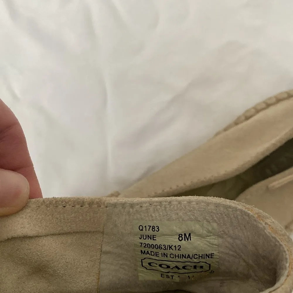 Coach 8 June Espadrilles in Silver and Gold with Suede Material - Image 4