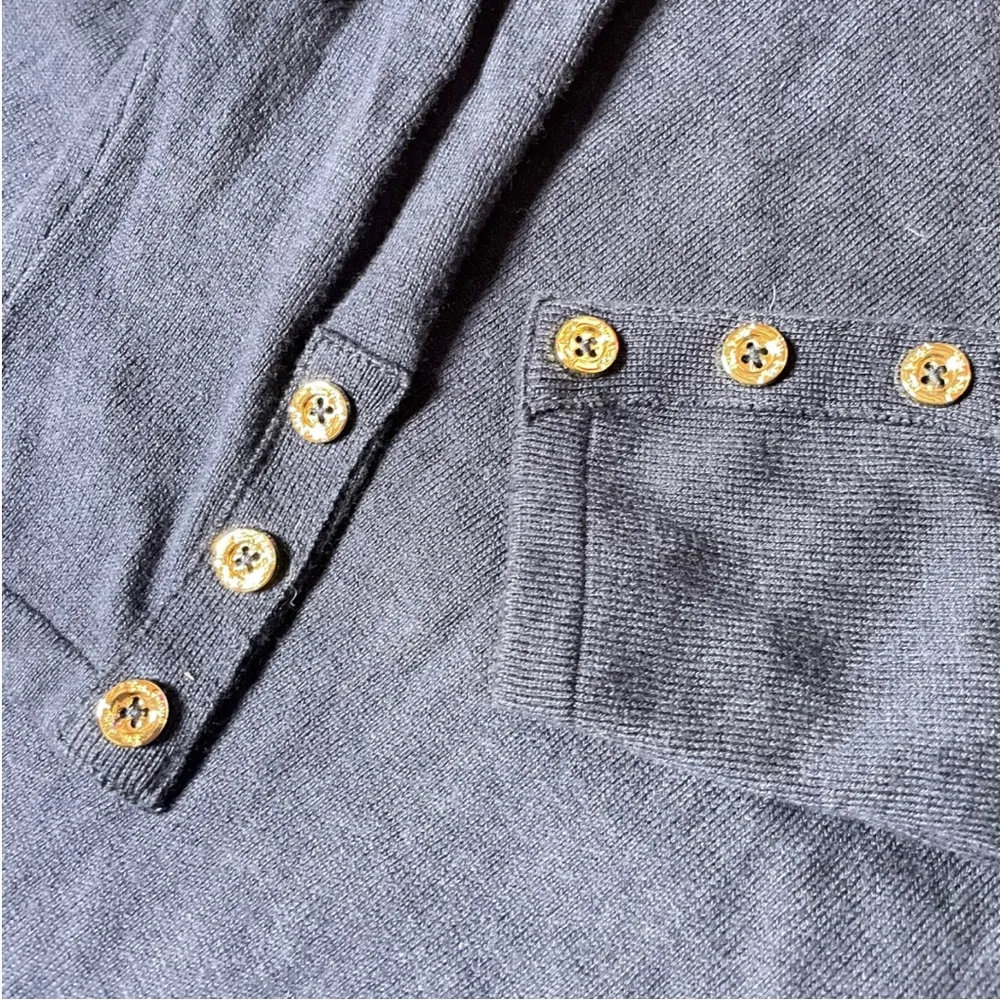 Lilly Pulitzer True Navy FAIRE SWEATER DRESS Sunny Shoulders Crew Neck S DR - Image 12