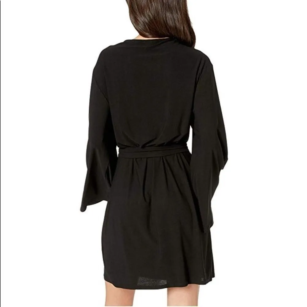 Show Me Your Mumu Monica Dress Black Mini Tie Belt Size Small - Image 3