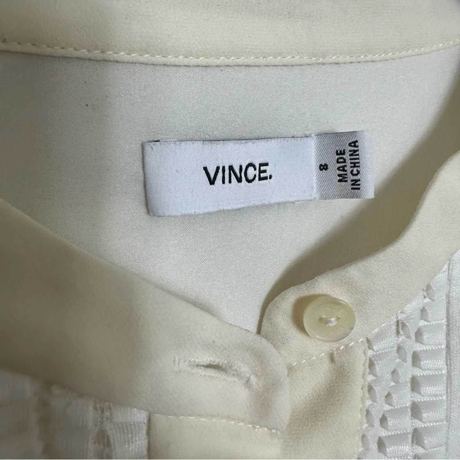 Vince  Mini Dress Cream Silk - Image 2