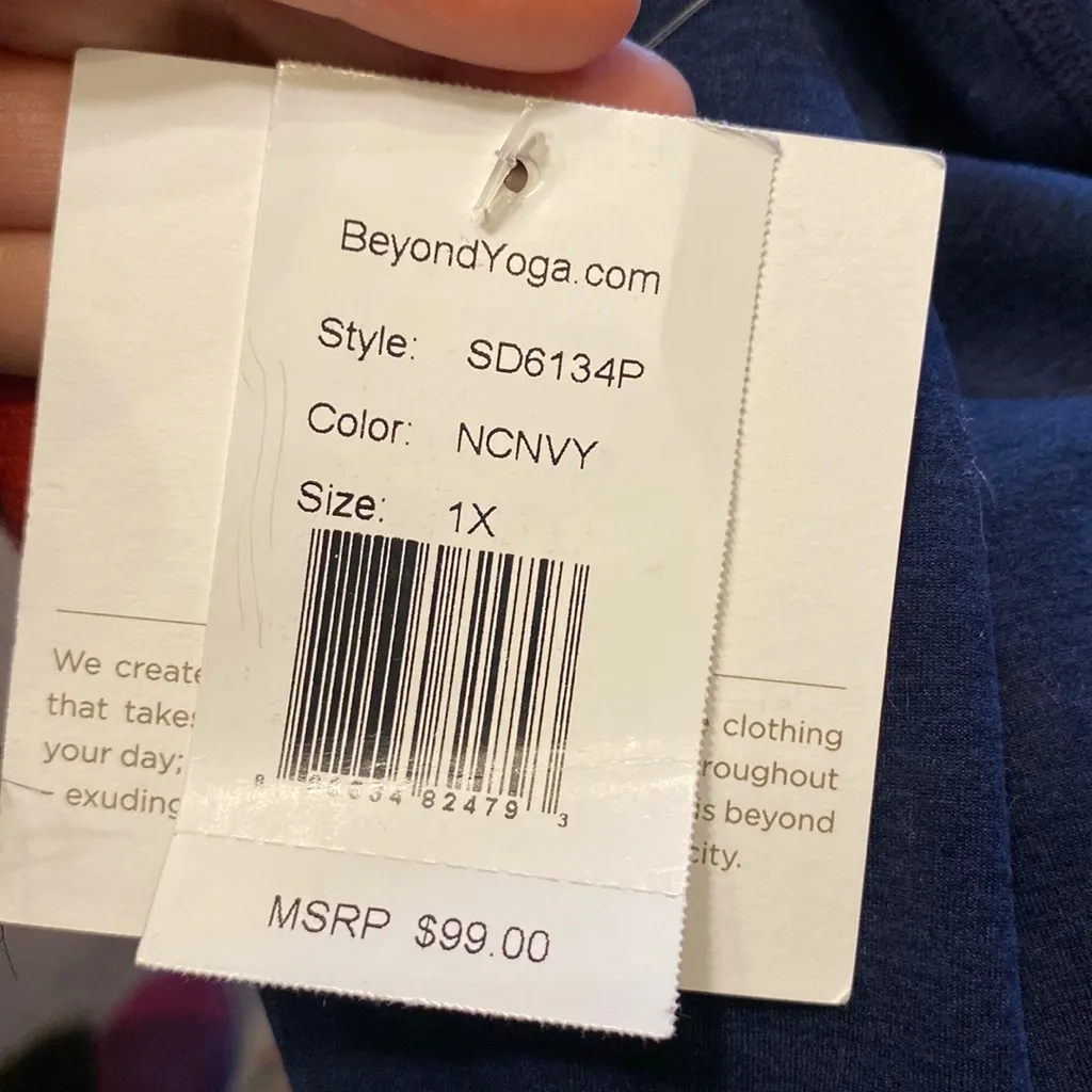 Beyond Yoga Navy Athletic Racerback Mini Dress Size 1X - Image 3