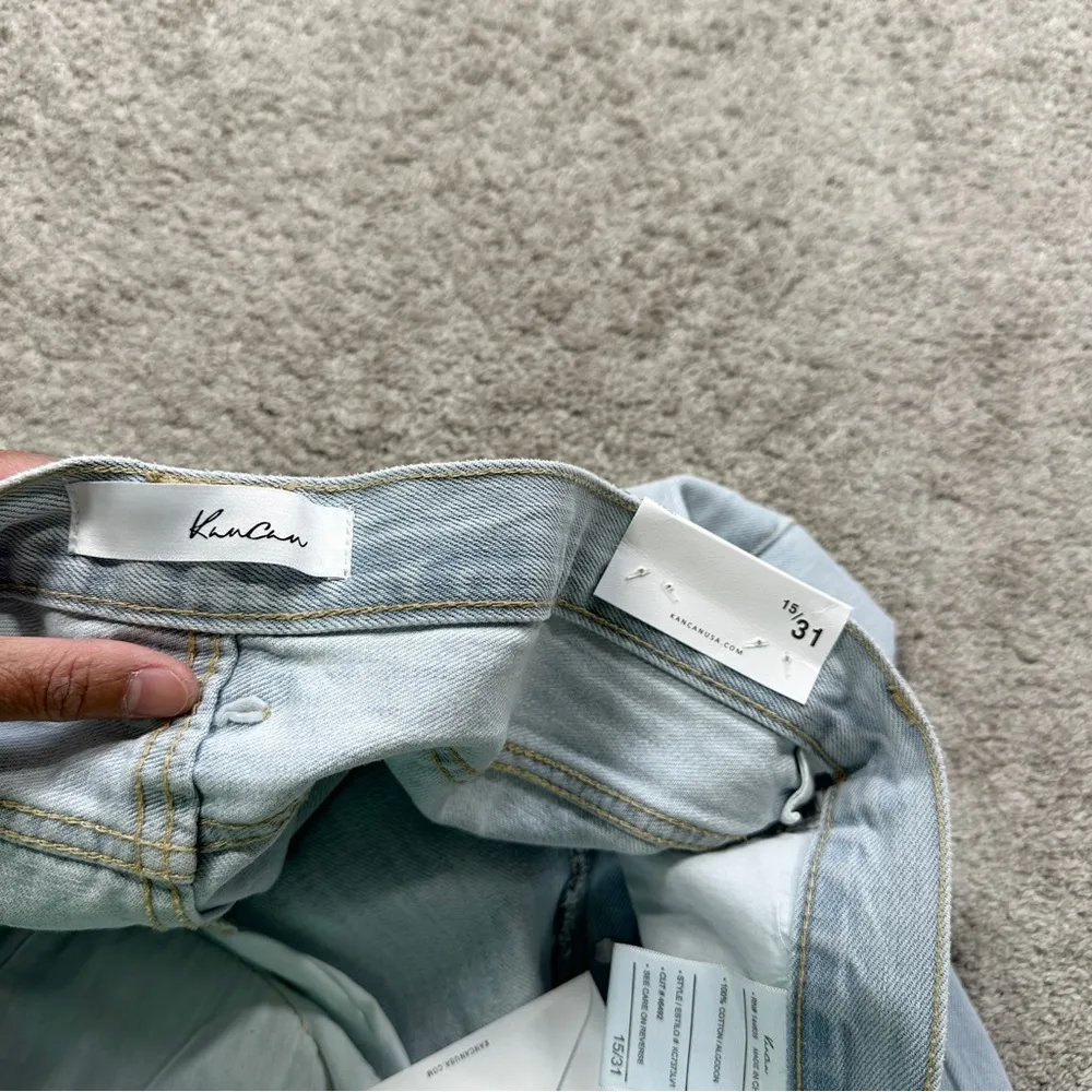 NWT KanCan Montana Ultra High Rise 90s Flare Wide Leg Jeans in Light Wash 15/31 Blue Size undefined - Image 11