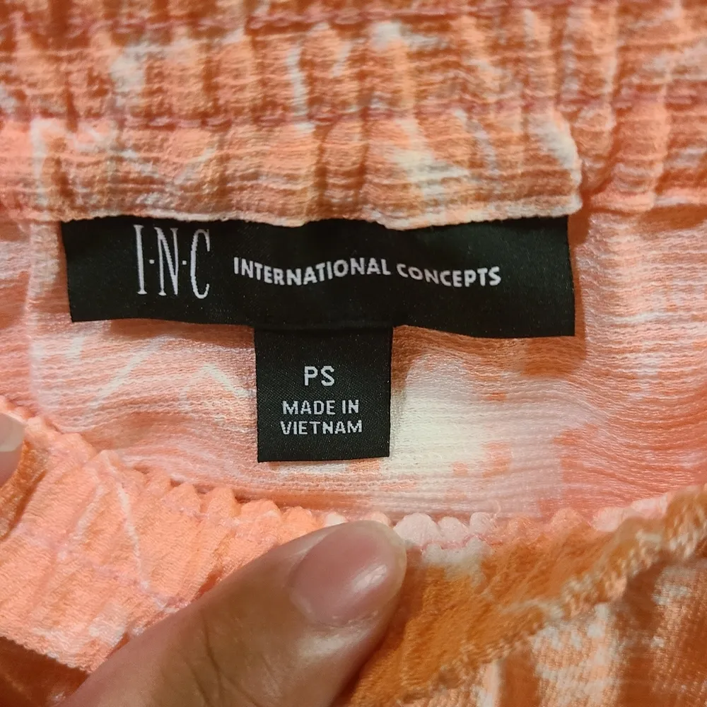 IMC Orange High Low Skirt Size Petite Small - Image 6