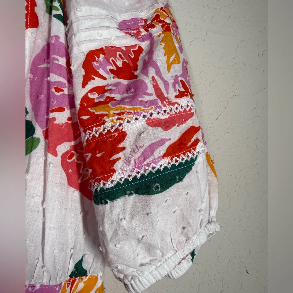 Poupette St Barth Reina Printed Cotton Mini Dress Size Medium - Image 10