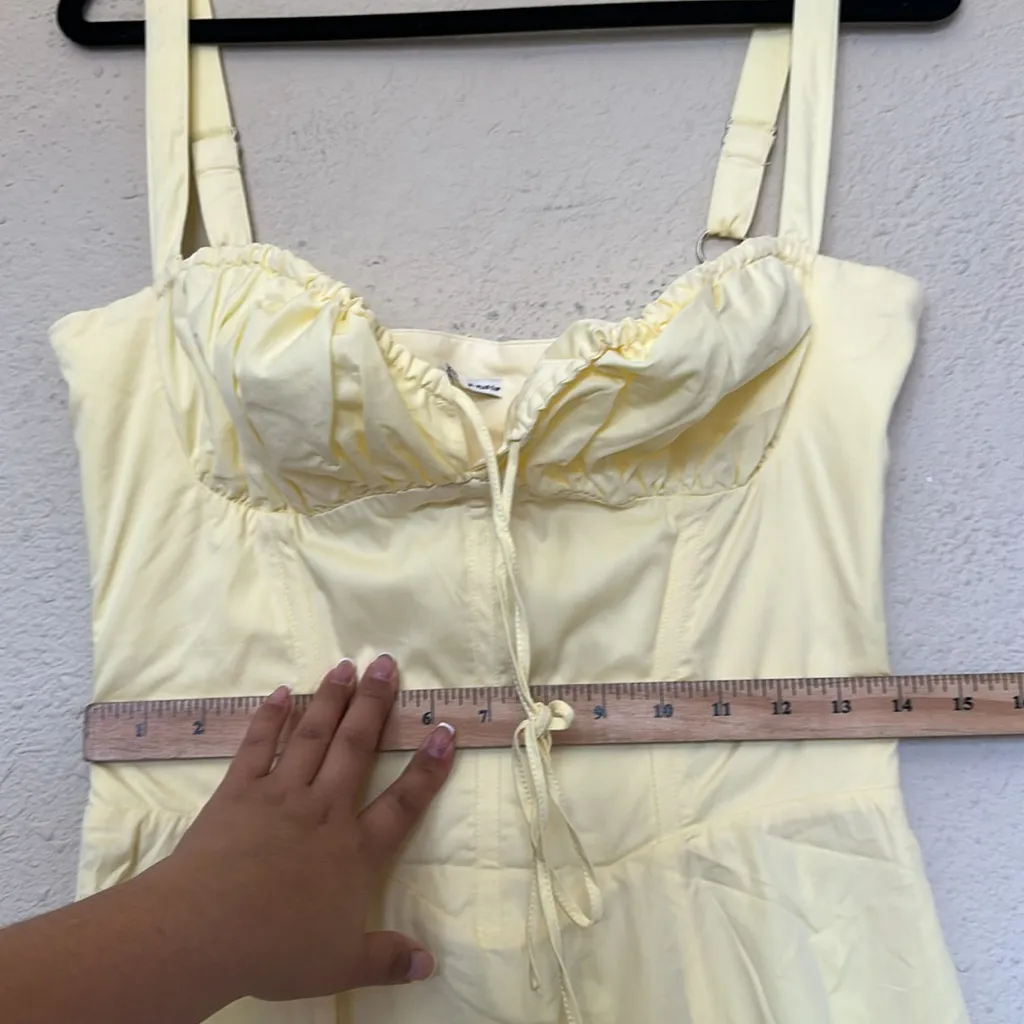 HOUSE OF CB size M PLUS CUP  'Carmen' Buttercup‎ Bustier Sundress yellow NWOT - Image 6