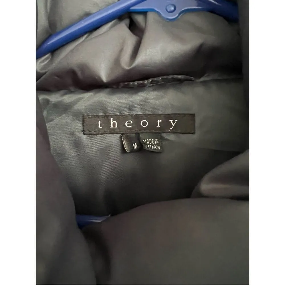 Theory Puffer coat jacket dark grey size M - Image 3