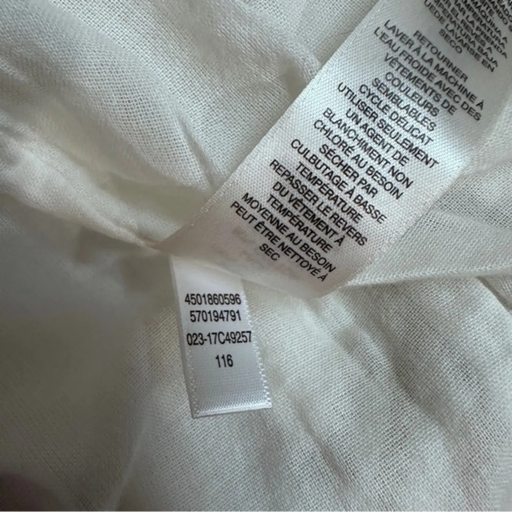 Chico’s embroidered embellished‎ linen blazer size 2 Medium - Image 5