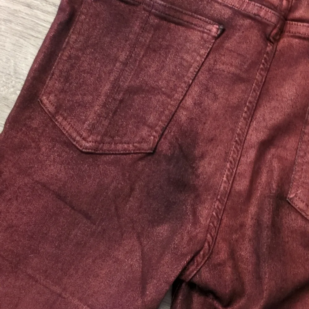 Rag & Bone Red Metallic High Rise Ankle Skinny Jeans Size 30 - Image 11