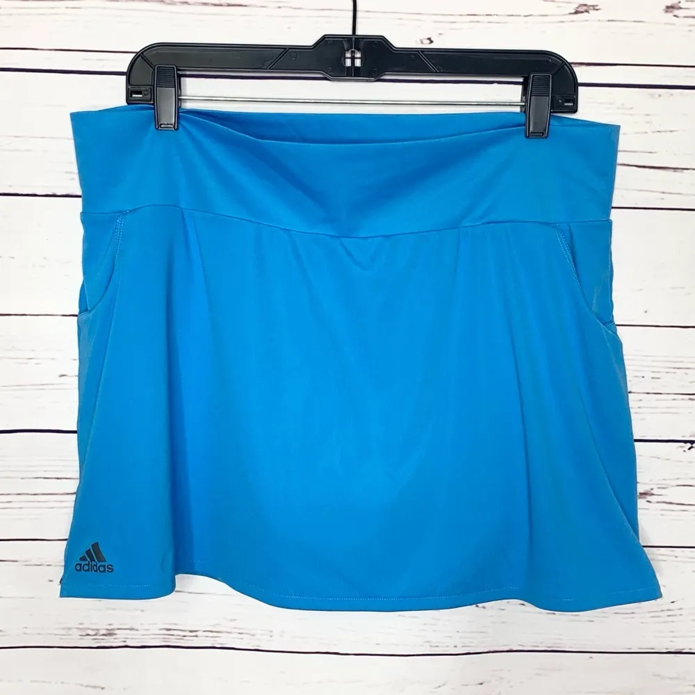 Adidas Aqua Blue Aeroready Club Tennis Skirt Size XL Athletic Outdoor - Image 2