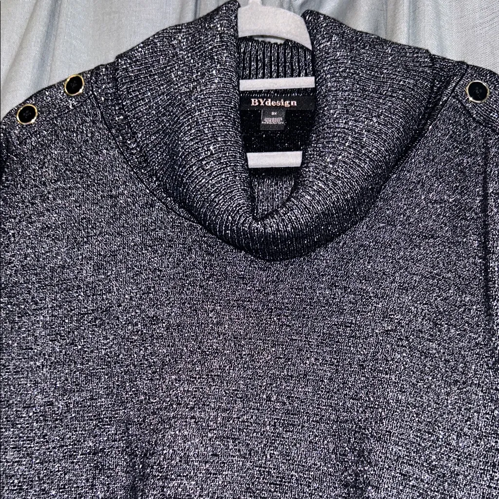 Style & Co. Black and Gray Knit Sweater - Image 6