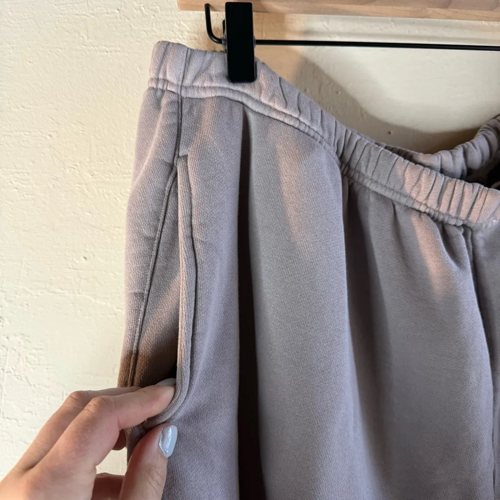 Skims French Terry Jogger Oyster Size 2X 100% Cotton Light Purple - Image 3