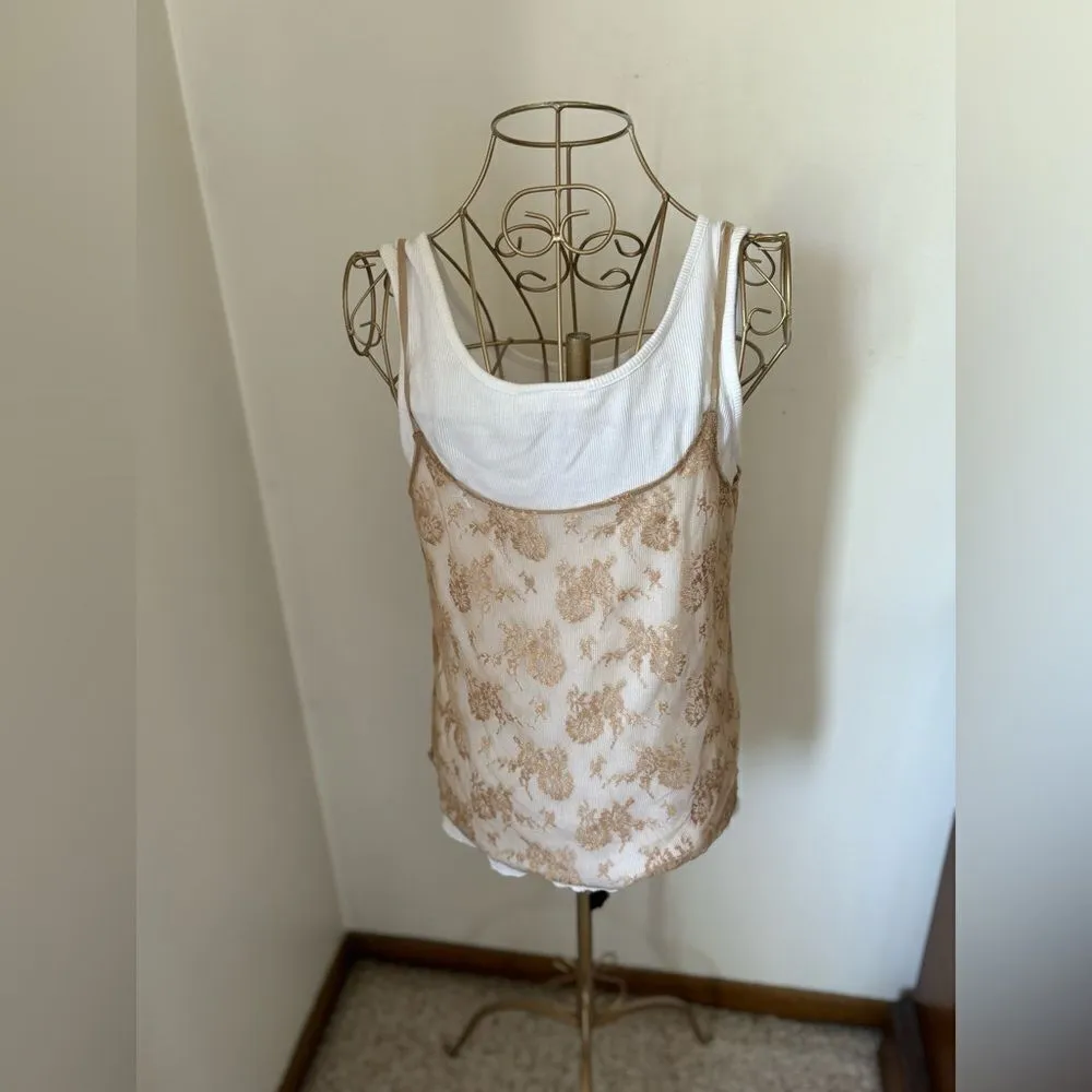 DKNY  Lace 2 layer tank y2k - Image 10