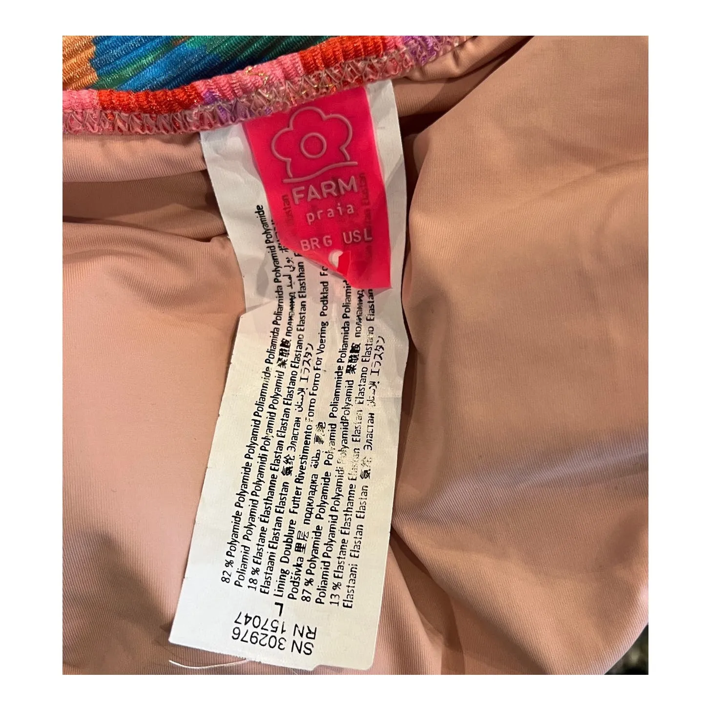 FARM RIO Chevron One-piece Swimsuit In Light Chevron Size Large - Image 5