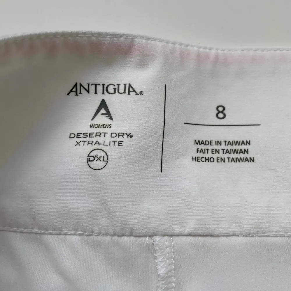 Antigua Skort Golf White Pink Size 8 - Image 6