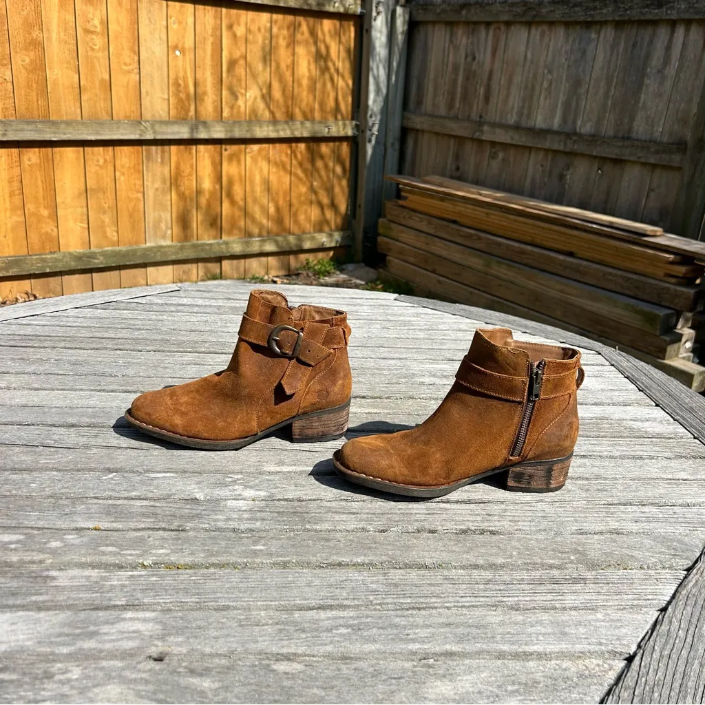Born Børn‎ Morocco Bootie, Leather Suede, Brown Zip Boot, Size 7 - Image 2