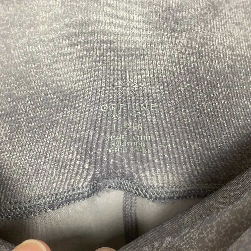 Aerie Offline Shell Purple Real Me High Waisted Crossover Leggings Sz.L NWT - Image 8