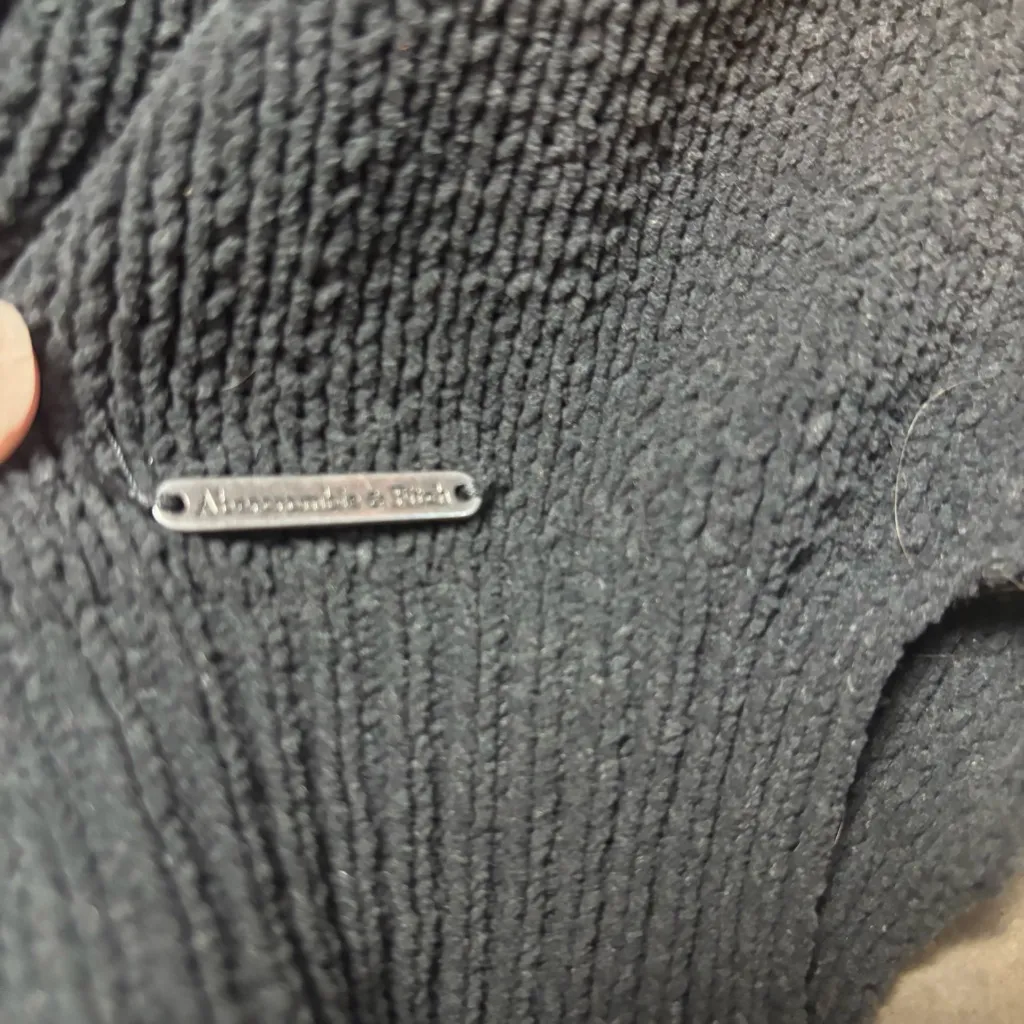 Abercrombie & Fitch Gray Oversized Soft AF Knit Sweater Slouchy Fit Womens M - Image 2