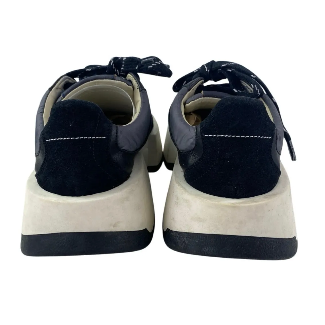 MM6 Maison Margiela Womens Black Suede Leather Low Top Trainers Sneakers Shoes 6 - Image 3