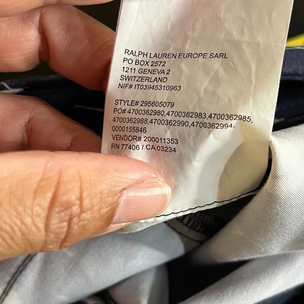 Club Monaco Women's Blue Renay Floral Printed Crop Cotton Blend Pants Size 4 - Image 5