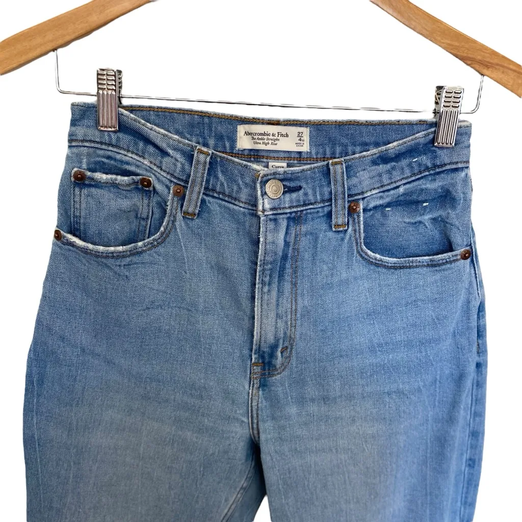 Abercrombie & Fitch The Ankle Straight Ultra High Rise Curve Love Jeans - Image 3