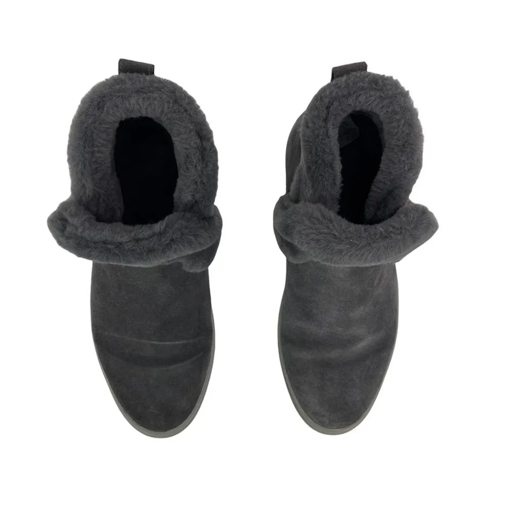 COUGAR Womens Duffy Faux Fur Trim Waterproof Gray Suede Ankle Sneakers Bootie 7 - Image 10