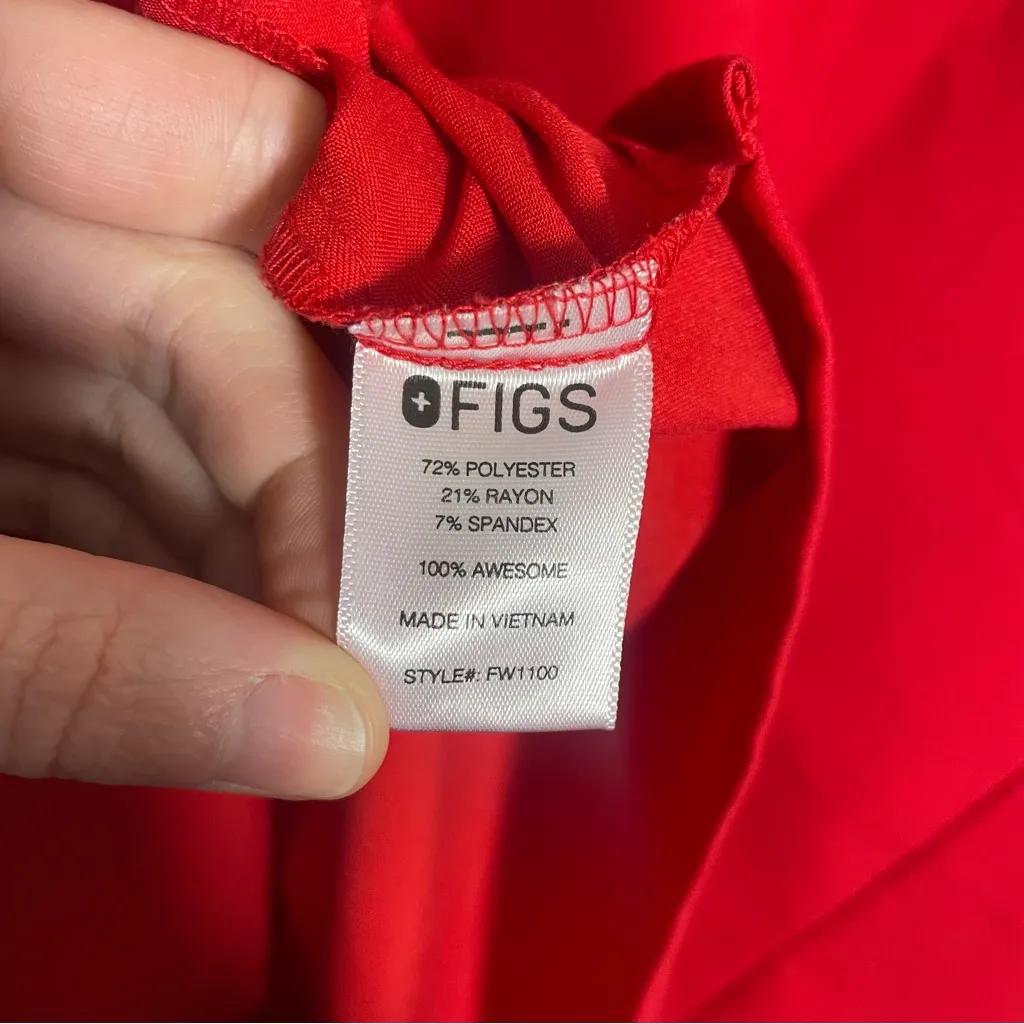 FIGS Scrub Top- Pop Red Technical Collection XXL - Image 5