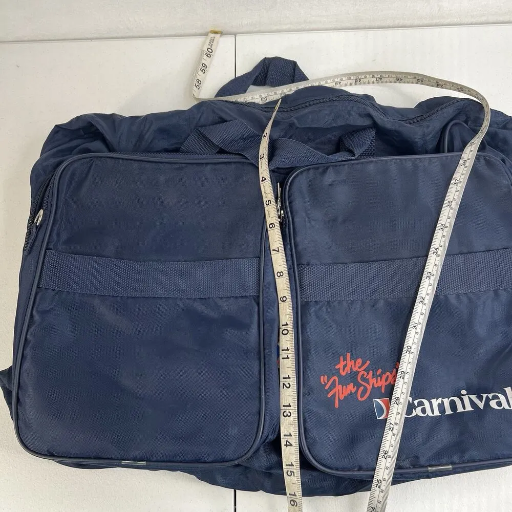 Carnival Cruise The Fun Ships Carnival Foldaway Travel Bag Packable Expanding Blue - Image 11