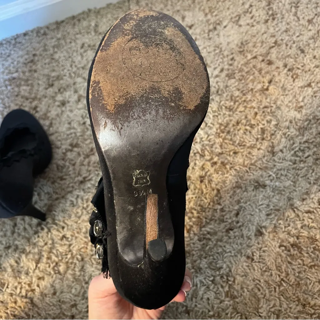 Tory Burch Elegant Black Women's Shoes size 9.5 - Image 7