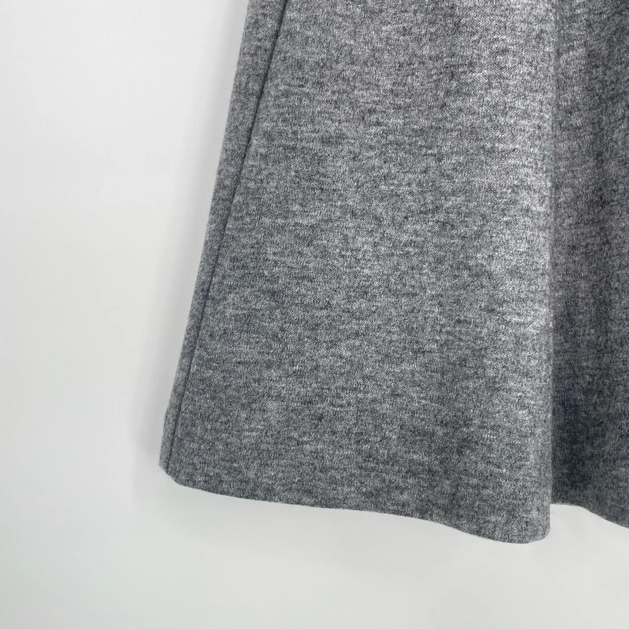 Uniqlo Womens Gray Light Academia Wool A-Line High-Waisted Skirt Extra Small - Image 2