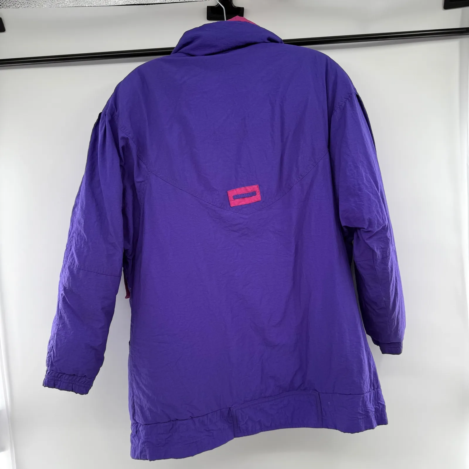 Vintage 80s Purple Ski Jacket Winter Club Cyclone Retro Insulated Coat Large - Image 9
