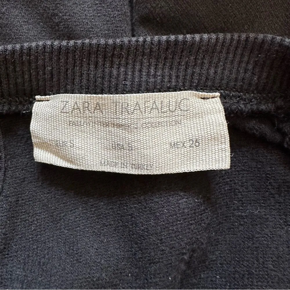 Zara Trafaluc Black Crewneck Long Sleeves Sweatshirt, Sz Small - Image 12